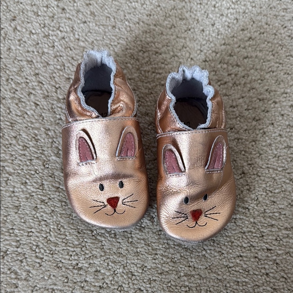 Kids Metallic Bunny Shoes